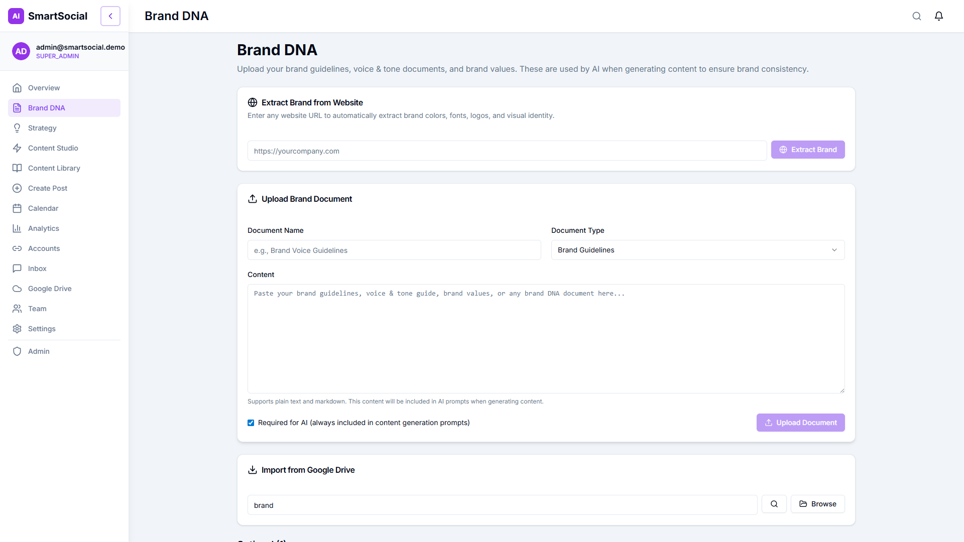 Brand DNA extraction — capture brand identity from any website