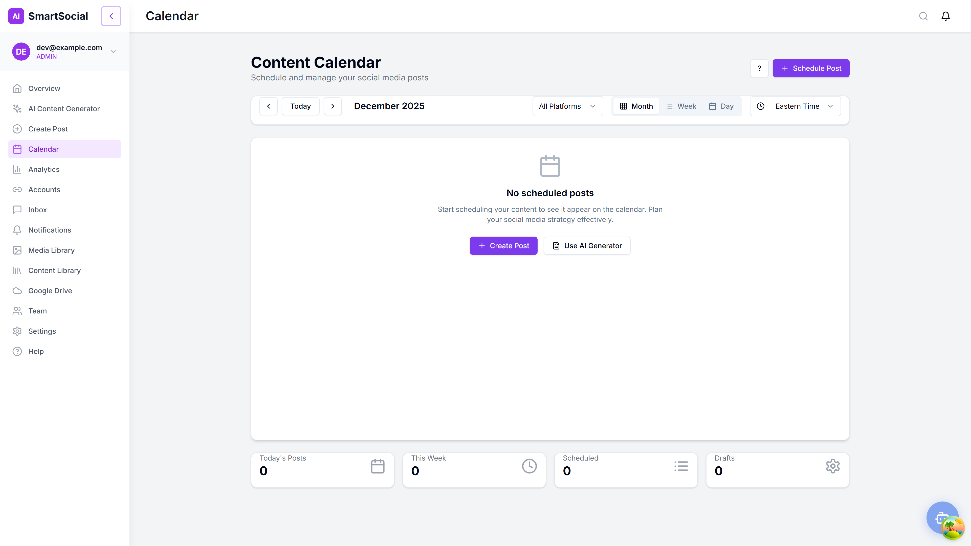 Visual Content Calendar